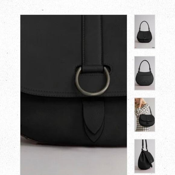 Simply Noelle buckle down Saddle bag in black - Picture 11 of 11
